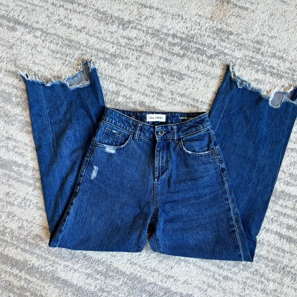 Vintage high waisted frayed hem flare jeans - Picture 2 of 14